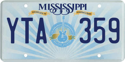 MS license plate YTA359