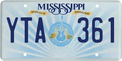 MS license plate YTA361
