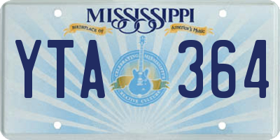 MS license plate YTA364