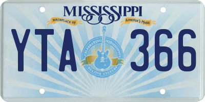 MS license plate YTA366