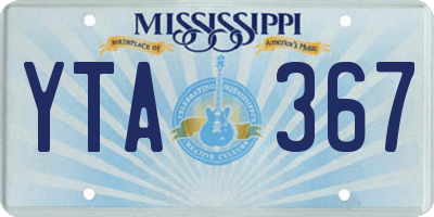 MS license plate YTA367
