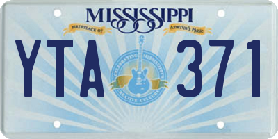MS license plate YTA371