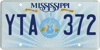 MS license plate YTA372