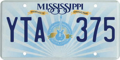 MS license plate YTA375