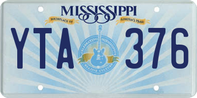 MS license plate YTA376