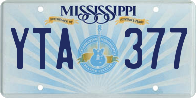 MS license plate YTA377