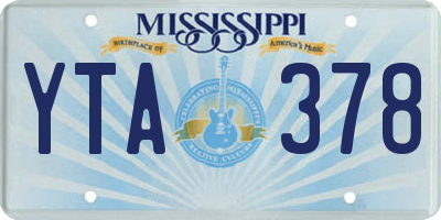 MS license plate YTA378