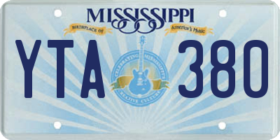 MS license plate YTA380