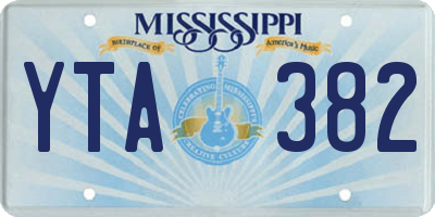 MS license plate YTA382