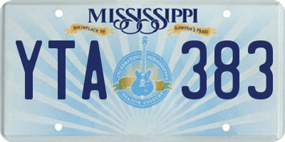 MS license plate YTA383