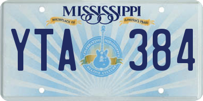 MS license plate YTA384