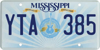 MS license plate YTA385