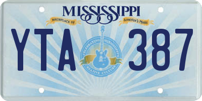 MS license plate YTA387