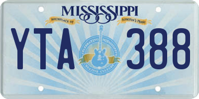 MS license plate YTA388