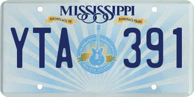 MS license plate YTA391