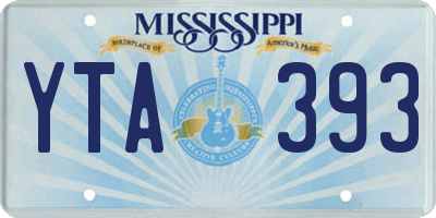MS license plate YTA393