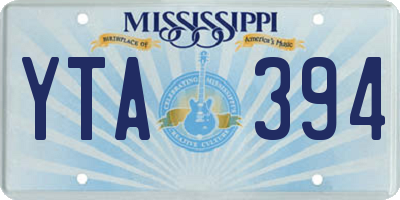 MS license plate YTA394