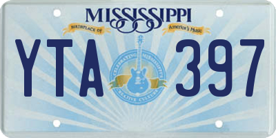 MS license plate YTA397
