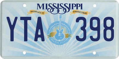 MS license plate YTA398