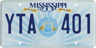 MS license plate YTA401