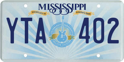 MS license plate YTA402
