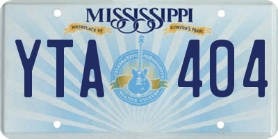 MS license plate YTA404