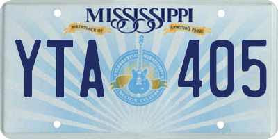 MS license plate YTA405