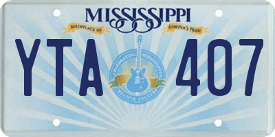 MS license plate YTA407