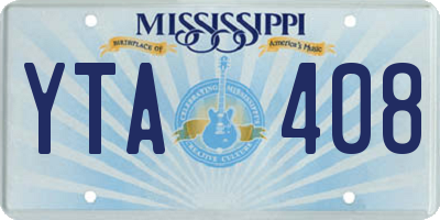 MS license plate YTA408