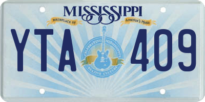 MS license plate YTA409