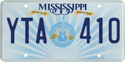 MS license plate YTA410