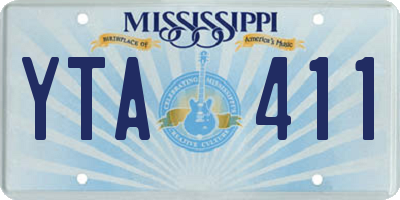 MS license plate YTA411