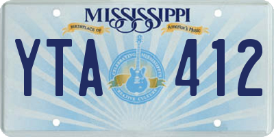 MS license plate YTA412
