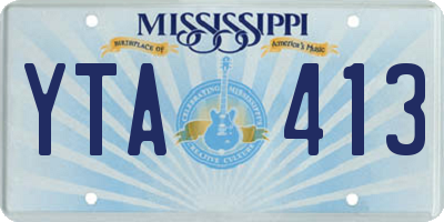 MS license plate YTA413