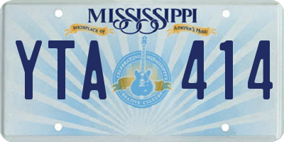 MS license plate YTA414