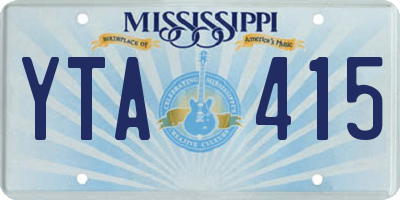 MS license plate YTA415