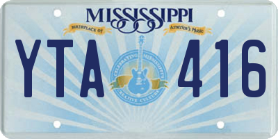 MS license plate YTA416