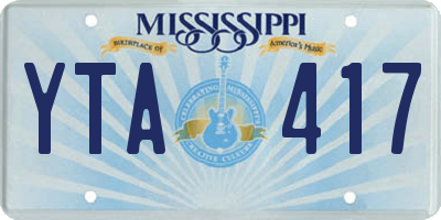 MS license plate YTA417