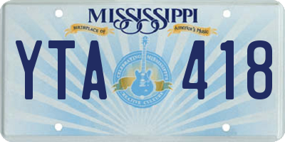 MS license plate YTA418
