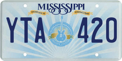 MS license plate YTA420