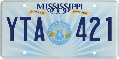 MS license plate YTA421