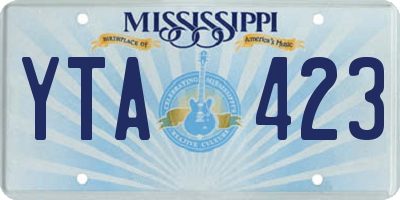 MS license plate YTA423