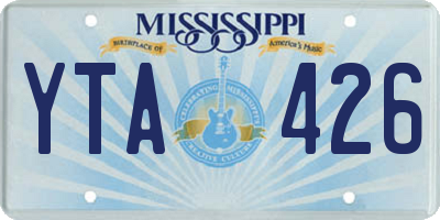 MS license plate YTA426