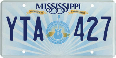 MS license plate YTA427