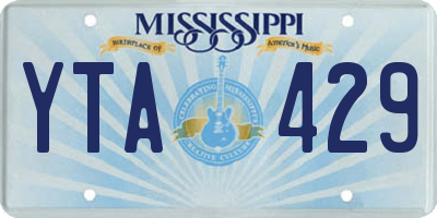 MS license plate YTA429
