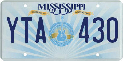 MS license plate YTA430