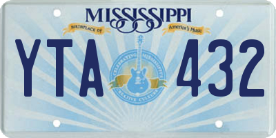 MS license plate YTA432