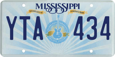 MS license plate YTA434
