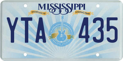 MS license plate YTA435