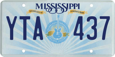 MS license plate YTA437